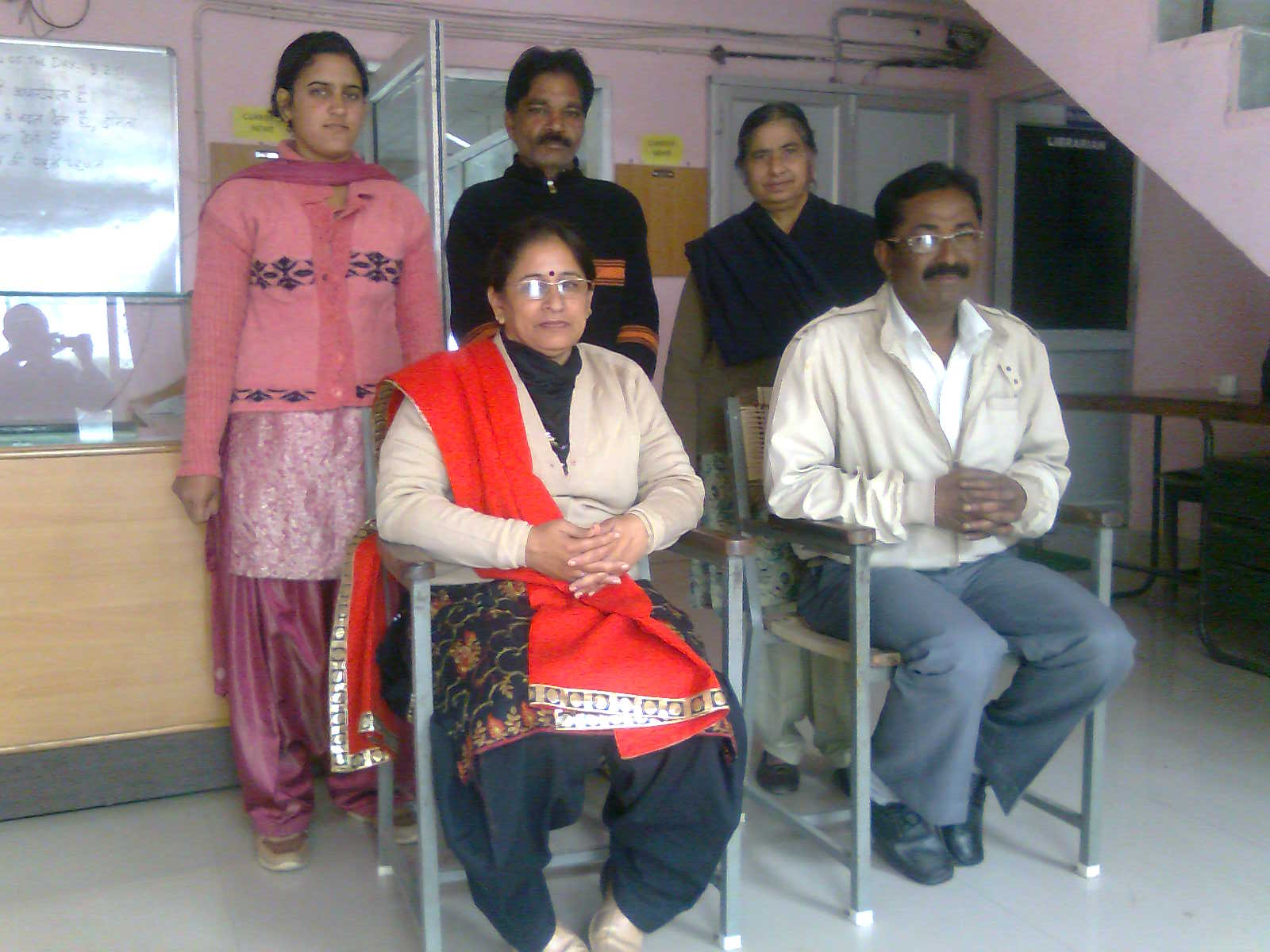 Librarian with her team, District Library, Sirsa
